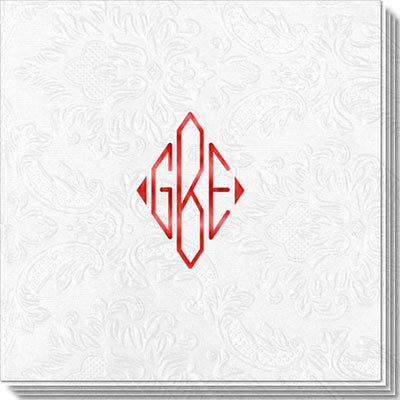 Diamond Monogram Carte Napkins